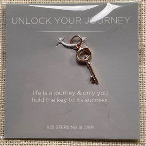 Origami Owl Rose Gold Core Key “Unlock Your Journey” Charm